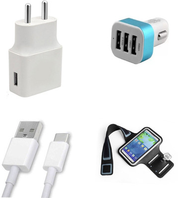 DAKRON Wall Charger Accessory Combo for LG Q7(Multicolor)