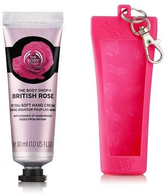 

The Body Shop British Rose Hand Cream 30ML With Key Ring Hand Cream Holder Pink (Combo)(30)