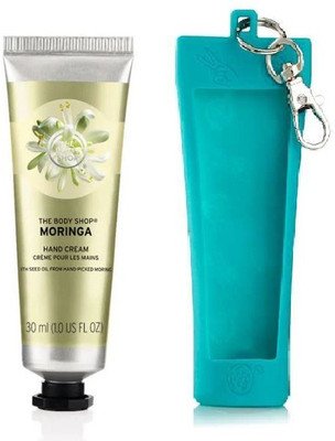 

The Body Shop Moringa Hand Cream 30ML With Key Ring Hand Cream Holder Blue(30)