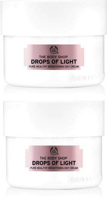 

The Body Shop Drops Of Light Pure healthy Whitening Day Cream Pack Of Two (50ML+50ML)(100)