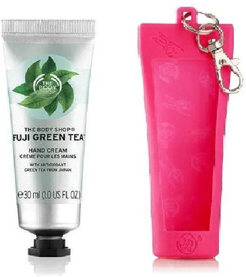 

The Body Shop Fuji Green Tea Hand Cream 30ML With Key Ring Hand Cream Holder Pink (Combo)(30)