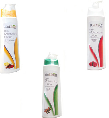 

Soft Touch Daily Moisturizing Lotion-Shea Butter & Berry AND Strawberry AND Olive Oil Enriched With Vitamin E.(500 ml)