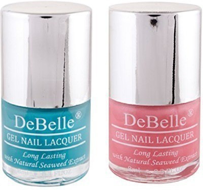 

DeBelle Gel Nail Lacquer combo kit of 2 Royale Cocktail & Miss Bliss (Turquoise Blue & Pink)