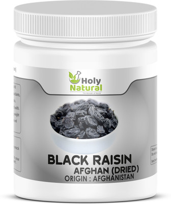 

Holy Natural Dried Black Afghan Raisins - 200 GM Raisins(200 g, Box)