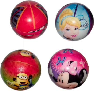 

kidoz kingdom CARTOONS FOME BALL SET OF 4 BALL(Multicolor)