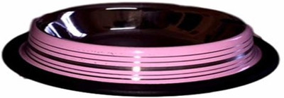 

Petsnhuman Small Round Steel Pet Bowl(200 ml Pink)