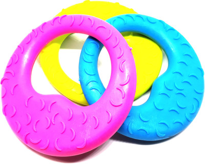 

Mera Puppy Dog Rings Toy Set of 3 Rubber Chew Toy, Training Aid For Dog