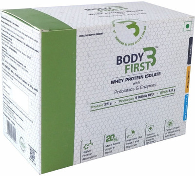 

BodyFirst Whey Protein Isolate - Whey Isolate with Probiotics & Enzymes 224 gms (Mango) Whey Protein(224 g, Mango)