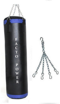 

FACTO POWER 5.5 Feet Long, P.U Material, BLACK and BLUE Color, Unfilled with Chain Hanging Bag(5.5, 66 kg)