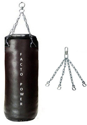 

FACTO POWER 2.5 Feet Long, SRF - STANDARD Material, Black Color, Unfilled with Hanging Chain Hanging Bag(2.5, 30 kg)