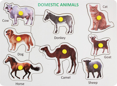 

Miss & Chief Wooden Puzzle Domestic Animals(8 Pieces)