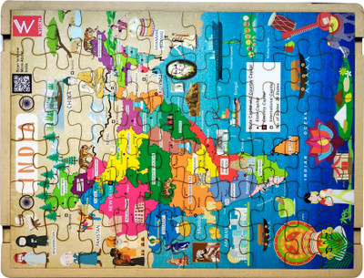 

WISSEN Wooden India Map educational puzzle concept(1 Pieces)