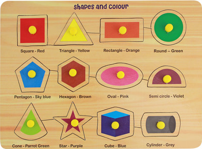 

Miss & Chief Wooden Puzzle Shapes Characters Tray with Knobs | Pre-School Game Toys | Wooden Tray | Learning Tray For Kids | Non-Toxic- Multicolour(12 Pieces)