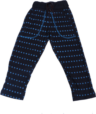 IndiWeaves Capri For Girls Casual Printed Cotton Blend(Blue Pack of 1)