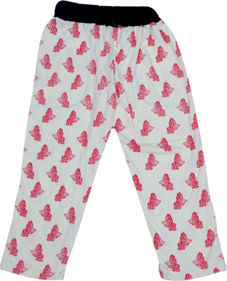 Indistar Capri For Girls Casual Printed Cotton Blend(White Pack of 1)