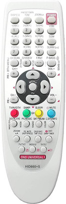 LipiWorld HID660+S Universal Remote Works with All Most Onida TV RC-115A RC-115B RC-115D RC-115E URC-15 Compatible for Onida TV ONIDA Remote Controller(White)