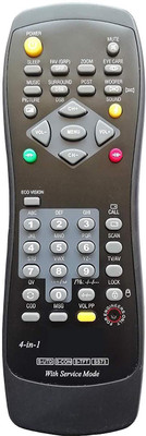LipiWorld 4 in 1 S-UTD S-CON S-TFT SS73 TV Universal Remote Control Compatible for Sansui TV SANSUI Remote Controller(Black)