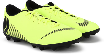 Nike VAPOR 12 CLUB FG/MG Football Shoes For Men(Black, Green)