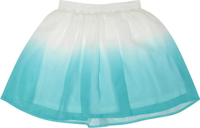 

The Children's Place Solid Girls Gathered White, Light Blue Skirt, Om