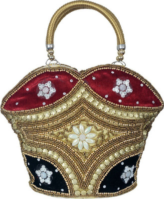 

VISHESH COLLECTIONS Women Evening/Party Multicolor Beads, Silk Hand-held Bag