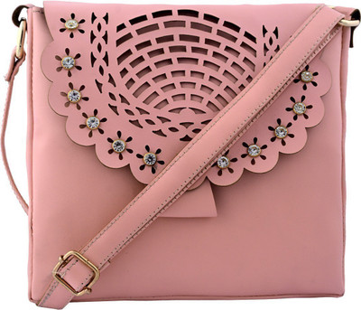 

VISHESH COLLECTIONS Women Casual, Evening/Party Pink PU Sling Bag
