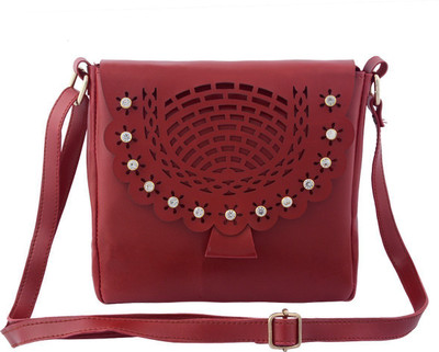 

VISHESH COLLECTIONS Women Casual, Evening/Party Red PU Sling Bag