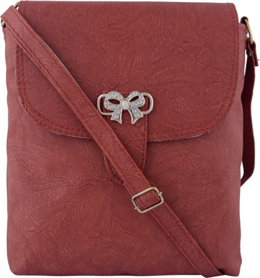 

VISHESH COLLECTIONS Women Evening/Party, Casual Maroon PU Sling Bag