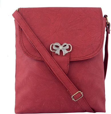 

VISHESH COLLECTIONS Women Casual Red PU Sling Bag