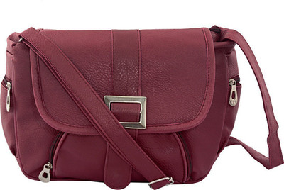 

VISHESH COLLECTIONS Women Evening/Party, Casual Maroon PU Sling Bag