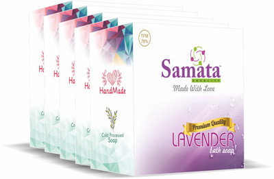 

Samata Lavender Handmade Bath Soap Combo Pack (5)(200 g, Pack of 5)