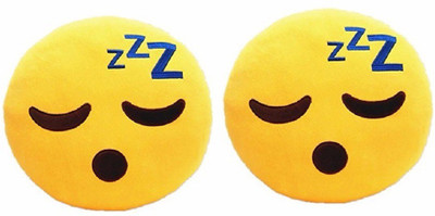

Kavya Emoji Cushion Pack of 2 - 34 mm(Yellow)