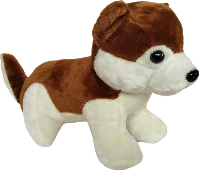 Speoma DOG ANIMAL STUFFED SOFT TOY - 25 cm(Multicolor)