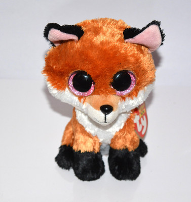 

ONRR COLLECTIONS beanie boos Slick Brown Fox plush soft toys - 6 inch(Brown)