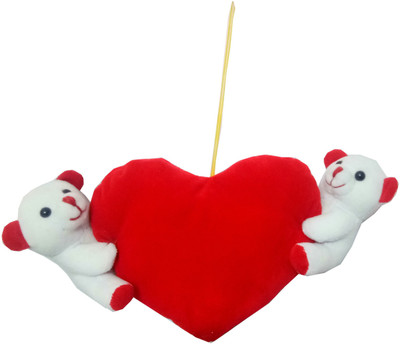 KOKO TOYS Teddy On Heart - 20 cm (Red,White) - 20 cm(Red)