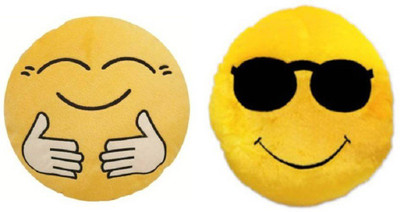 

Kavya emoji, smiley Decorative Cushion - 34 mm(Yellow)