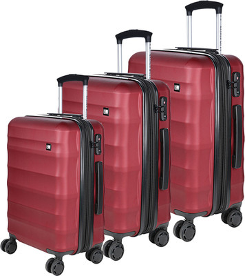 

Nasher Miles Rome Expander| Hard-Side| Luggage Set of 3|Maroon Trolley|Travel|Tourist Bags (55, 65 & 75 Cm) Expandable Check-in Luggage -  inch(Maroon