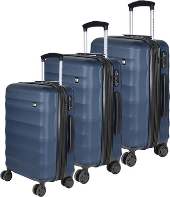 

Nasher Miles Rome Expander| Hard-Side| Luggage Set of 3| Navy Blue Trolley|Travel|Tourist Bags (55, 65 & 75 Cm) Expandable Check-in Luggage -  inch(Blue
