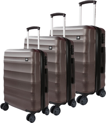 

Nasher Miles Rome Expander| Hard-Side| Luggage Set of 3 Bronze Trolley|Travel|Tourist Bags (55, 65 & 75 Cm) Expandable Check-in Luggage -  inch(Brown
