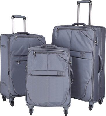 

Nasher Miles Brunei set of 3 Expandable Check-in Luggage -  inch(Grey