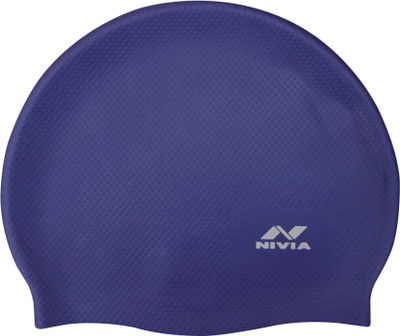 

Nivia PRO SILICONE Swimming Cap(Blue, Pack of 1)