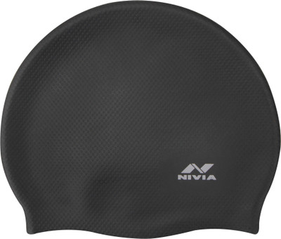 

Nivia PRO SILICONE Swimming Cap(Black, Pack of 1)