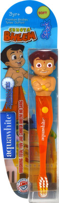 

aquawhite CHHOTA BHEEM Spark Figurine Timer Flash Light Kids Toothbrush, Orange For Age 3 - 14 Years,Â Â (Waterproof & Inbuilt Battery),Health & Personal Care Soft Toothbrush