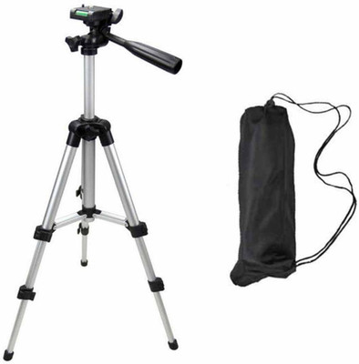 

lifemusic Tripod-3110 Portable Adjustable Aluminum Lightweight Camera Stand With Three-Dimensional Head & Quick Release Plate For Video Cameras and Mobile Phone Tripod, Monopod, Tripod Kit(Silver, Supports Up to 1500 g)