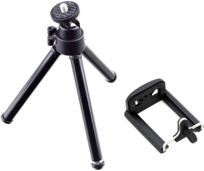 

Rexter High Quality Lightweight Mini Metal Tripod Stand With Adjustable Clamp For Mobile Phone Camera Tripod Stand Tripod(Black, Supports Up to 1200)