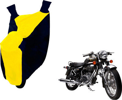 AUTO PEARL Two Wheeler Cover for Royal Enfield(Electra Delux, Yellow, Blue)