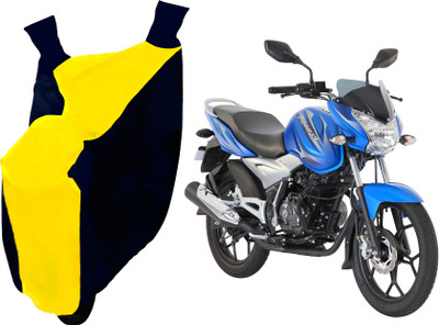 AUTO PEARL Two Wheeler Cover for Bajaj(Discover 100 DTS-i, Yellow, Blue)
