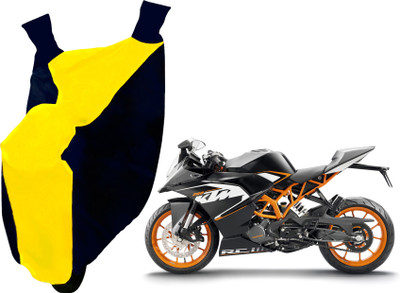 AUTO PEARL Two Wheeler Cover for KTM(RC 200, Yellow, Blue)