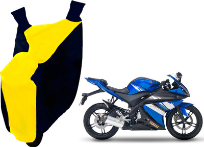 AUTO PEARL Two Wheeler Cover for Yamaha(YZF R15 S, Yellow, Blue)