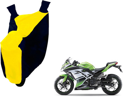 AUTO PEARL Two Wheeler Cover for Kawasaki(Ninja 250, Yellow, Blue)