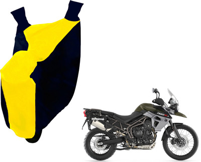 AUTO PEARL Two Wheeler Cover for Triumph(Tiger 800 XCA, Yellow, Blue)